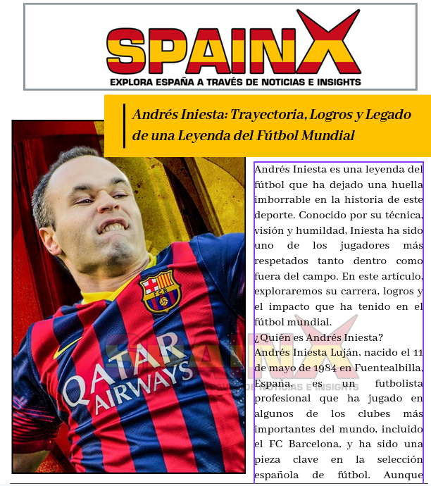 Andrés Iniesta: Trayectoria, Logros y Legado de una Leyenda del Fútbol Mundial