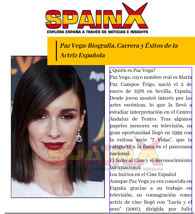 Paz Vega: Biografía, Carrera y Éxitos de la Actriz Española