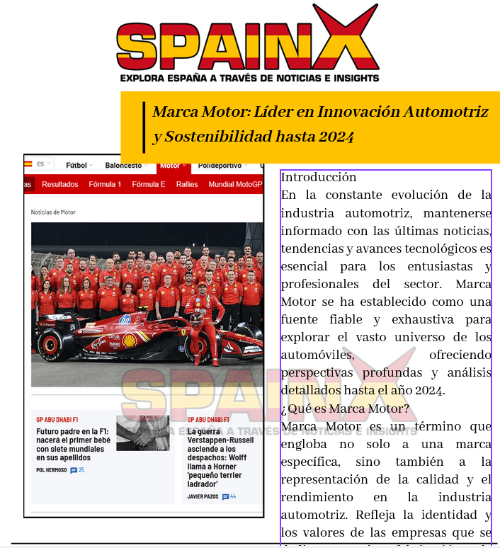 Marca Motor: Líder en Innovación Automotriz y Sostenibilidad hasta 2024