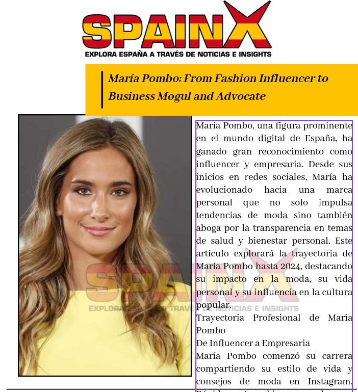 María Pombo: From Fashion Influencer to Business Mogul and Advocate