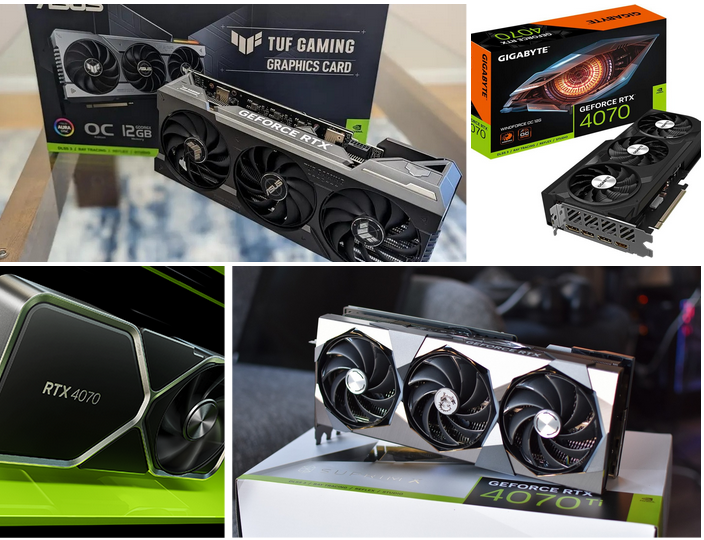 RTX 4070, RTX 4080 y RTX 4060