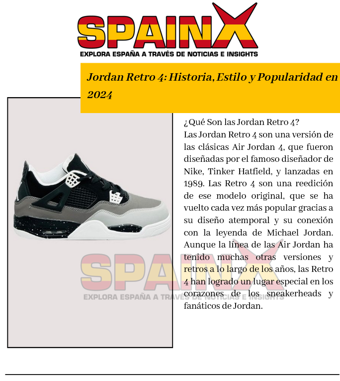 Jordan Retro 4: Historia, Estilo y Popularidad en 2024